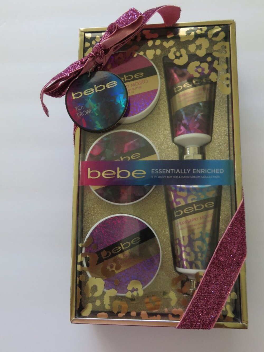 (#144) Bebe Essentially 5 Piece Gift Set Body Butter Hand Cream Collection